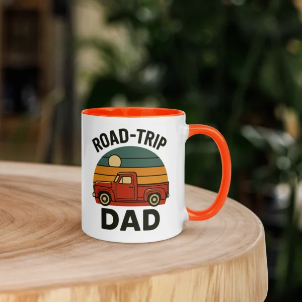Road-Trip Dad Color Accent Mug – Adventure Dad Coffee Mug