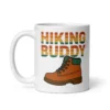 Hiking Buddy White Glossy Mug – Adventure in Every Sip