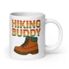 Hiking Buddy White Glossy Mug – Adventure in Every Sip