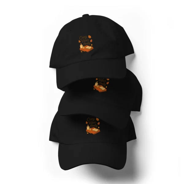 Cozy Vibes Only Dad Hat – Autumn Aesthetic Adjustable Hat