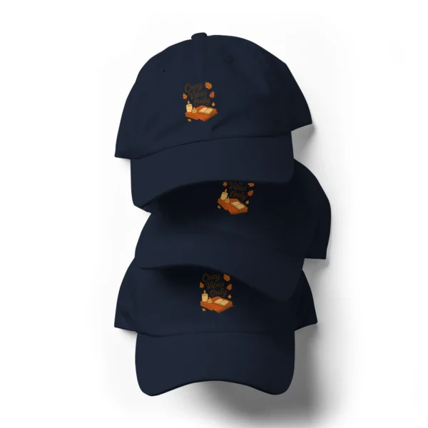Cozy Vibes Only Dad Hat – Autumn Aesthetic Adjustable Hat
