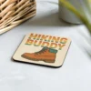 Hiking Buddy Cork-Back Coasters – Funny Hiking Coasters