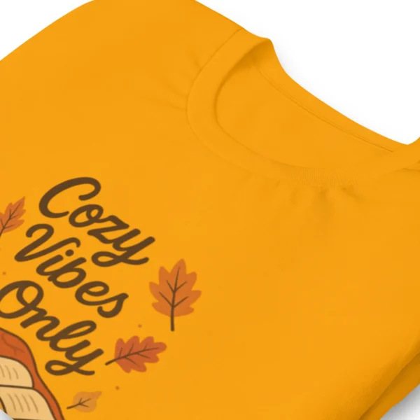 Cozy Vibes Only T-Shirt – Autumn Aesthetic Book & Candle Tee
