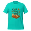 Cozy Vibes Only T-Shirt – Autumn Aesthetic Book & Candle Tee