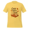 Cozy Vibes Only T-Shirt – Autumn Aesthetic Book & Candle Tee