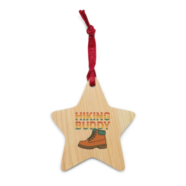 Hiking Buddy Wooden Ornament - Adventure Holiday Ornament
