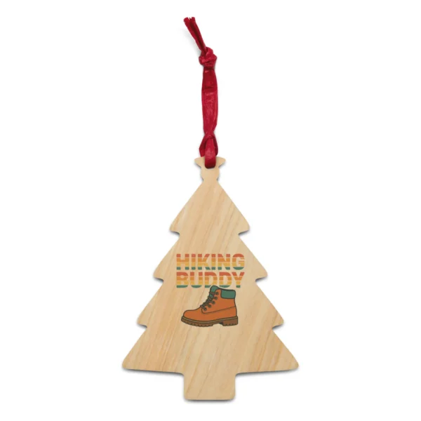 Hiking Buddy Wooden Ornament - Adventure Holiday Ornament
