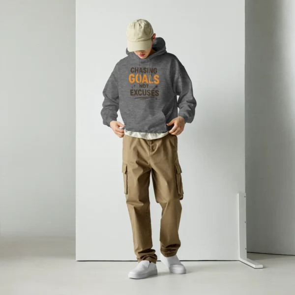 Chasing Goals, Not Excuses Hoodie – Motivational Pullover
