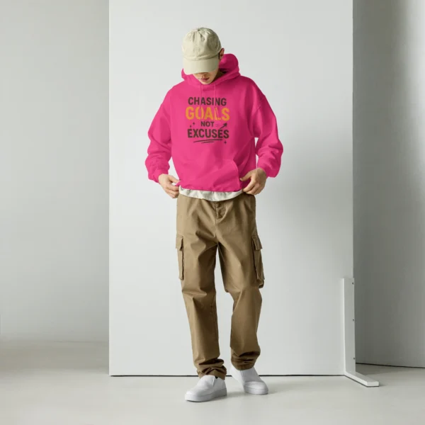 Chasing Goals, Not Excuses Hoodie – Motivational Pullover