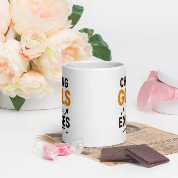 Chasing Goals Not Excuses Mug – Motivational Coffee Cup for Dreamers & Doers