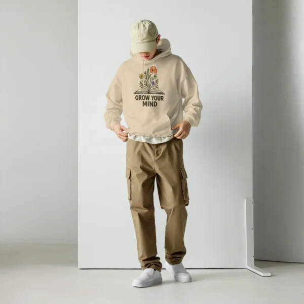Grow Your Mind Hoodie – Cozy Book Lover Sweatshirt for Dreamers