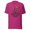 Grow Your Mind T-Shirt – Floral Book Lover Tee for Dreamers & Readers