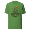 Grow Your Mind T-Shirt – Floral Book Lover Tee for Dreamers & Readers