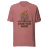 Grow Your Mind T-Shirt – Floral Book Lover Tee for Dreamers & Readers