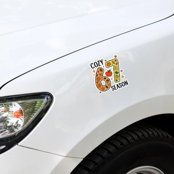 Cozy 67 Season Sticker - Perfect For decorating everyday essentials