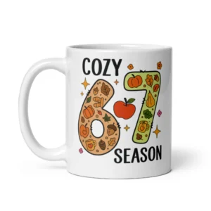 Cozy 67 Season Fall Mug – Autumn Aesthetic Coffee Cup