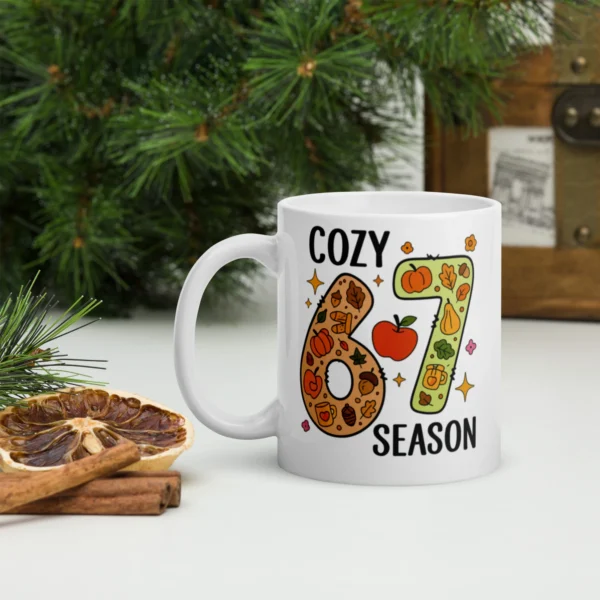 Cozy 67 Season Fall Mug – Autumn Aesthetic Coffee Cup