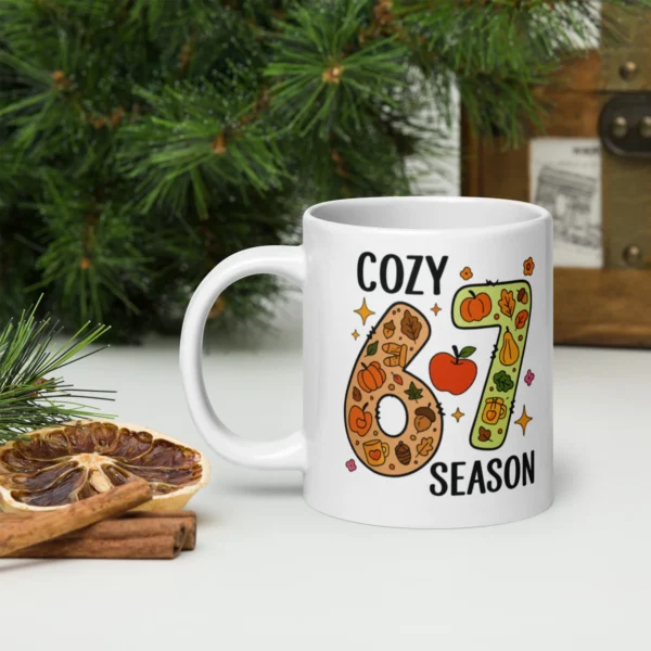 Cozy 67 Season Fall Mug – Autumn Aesthetic Coffee Cup