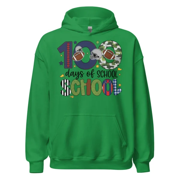 100 Days of School Football Shirt - Cute School Celebration Tee