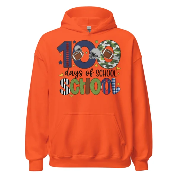 100 Days of School Football Shirt - Cute School Celebration Tee