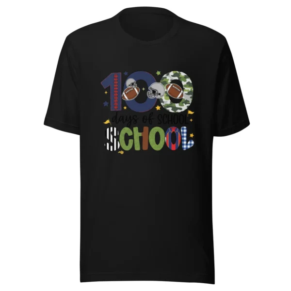 100 Days of School Football Shirt - Cute School Celebration Tee