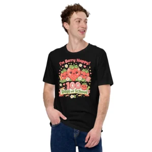 I’m Berry Happy 100 Days of School – Cute Strawberry T-Shirt