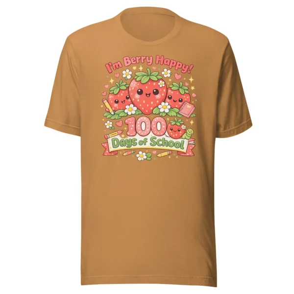 I’m Berry Happy 100 Days of School – Cute Strawberry T-Shirt