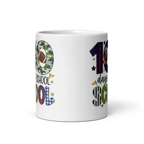 100 Days of School Football Mug – Fun School Milestone Coffee Cup