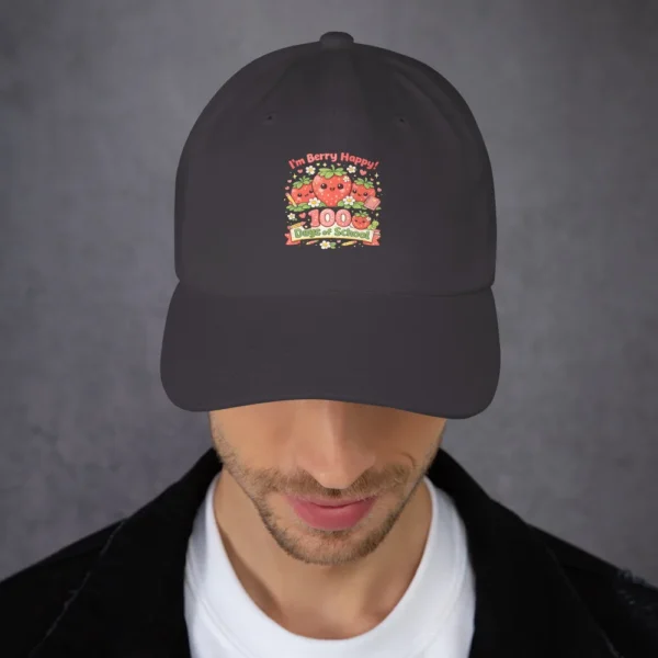 I’m Berry Happy 100 Days of School Dad Hat – Cute Strawberry Baseball Cap