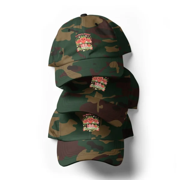 I’m Berry Happy 100 Days of School Dad Hat – Cute Strawberry Baseball Cap