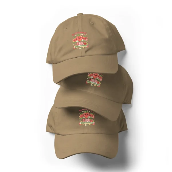 I’m Berry Happy 100 Days of School Dad Hat – Cute Strawberry Baseball Cap