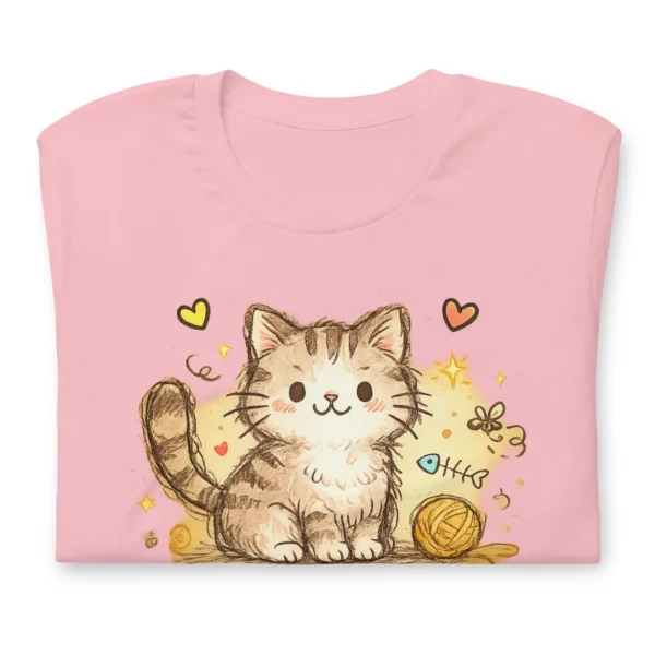 Scribble Cat T-Shirt – Artistic Hand-Drawn Cat Line Art Graphic Tee