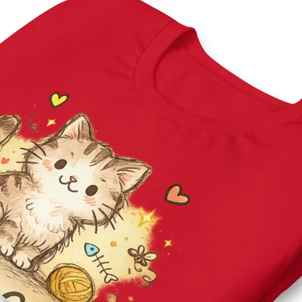 Scribble Cat T-Shirt – Artistic Hand-Drawn Cat Line Art Graphic Tee