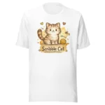 Scribble Cat T-Shirt – Artistic Hand-Drawn Cat Line Art Graphic Tee