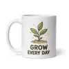 Grow Your Mind Motivational White Glossy Mug – Inspiring Coffee Cup