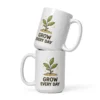 Grow Your Mind Motivational White Glossy Mug – Inspiring Coffee Cup