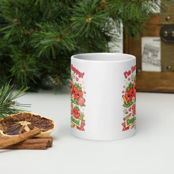 I'm Berry Happy 100 Days of School Mug – Cute Strawberry School Cup
