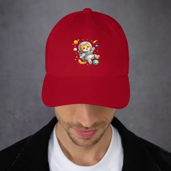 Astronaut Cat Dad Hat | Cute Space Cat Baseball Cap for Cat Lovers