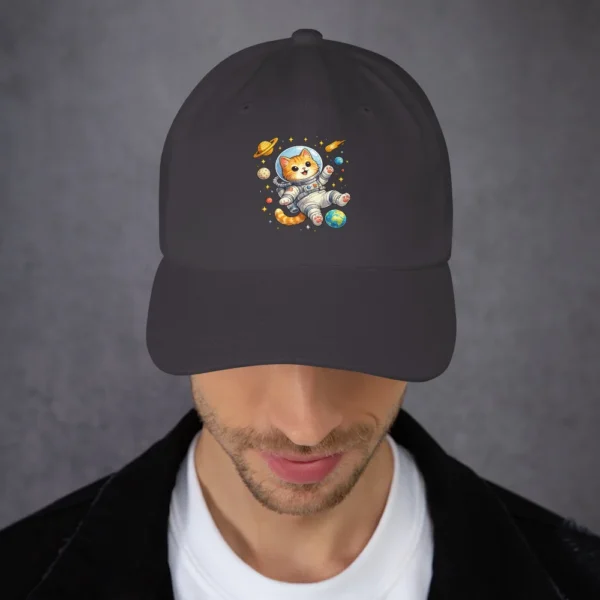 Astronaut Cat Dad Hat | Cute Space Cat Baseball Cap for Cat Lovers