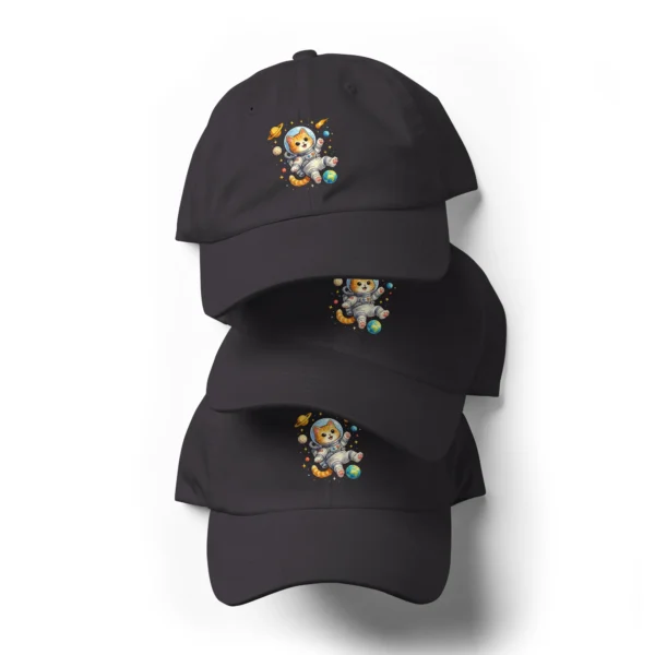 Astronaut Cat Dad Hat | Cute Space Cat Baseball Cap for Cat Lovers