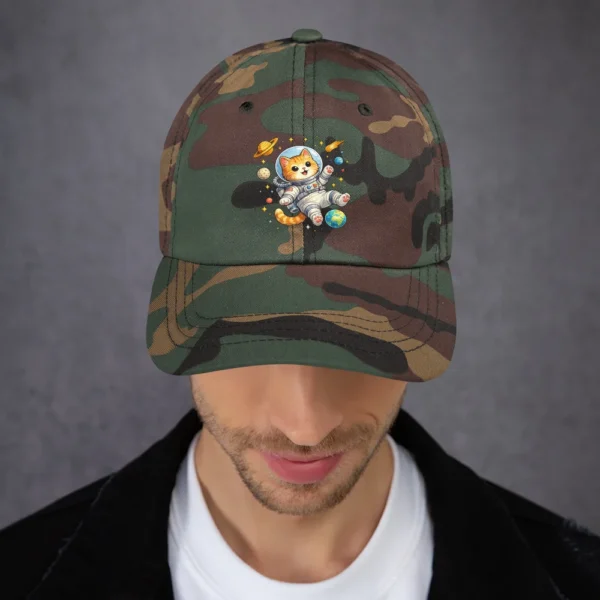 Astronaut Cat Dad Hat | Cute Space Cat Baseball Cap for Cat Lovers