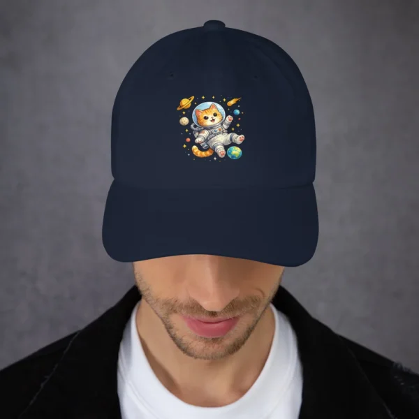 Astronaut Cat Dad Hat | Cute Space Cat Baseball Cap for Cat Lovers