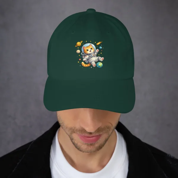 Astronaut Cat Dad Hat | Cute Space Cat Baseball Cap for Cat Lovers
