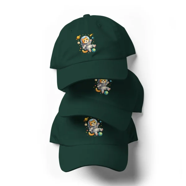 Astronaut Cat Dad Hat | Cute Space Cat Baseball Cap for Cat Lovers