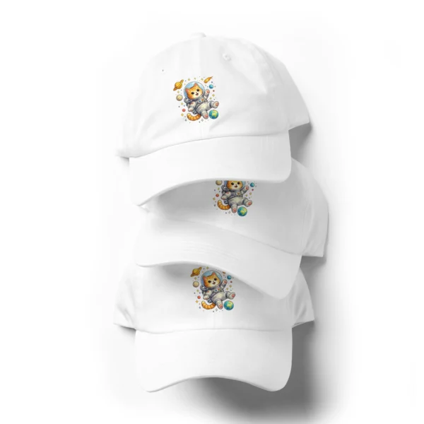 Astronaut Cat Dad Hat | Cute Space Cat Baseball Cap for Cat Lovers