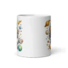 Astronaut Cat White Glossy Mug | Cute Space Cat Coffee Mug for Cat Lovers
