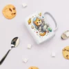 Astronaut Cat White Glossy Mug | Cute Space Cat Coffee Mug for Cat Lovers