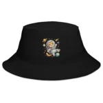 Astronaut Cat Embroidered Bucket Hat | Cute Space Cat Sun Hat for Cat Lovers