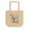Astronaut Cat Organic Cotton Tote Bag – Cute Space Cat Bag for Cat Lovers