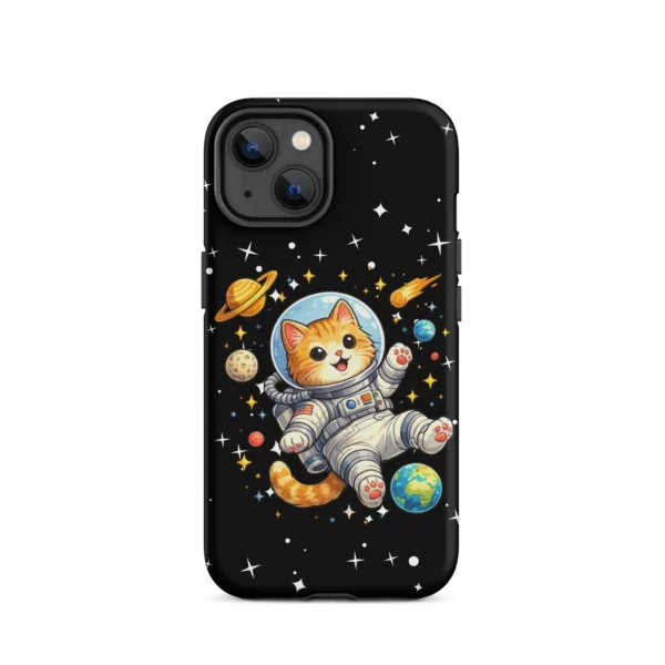 Astronaut Cat iPhone Tough Case – Cute Space Cat Phone Case for Cat Lovers